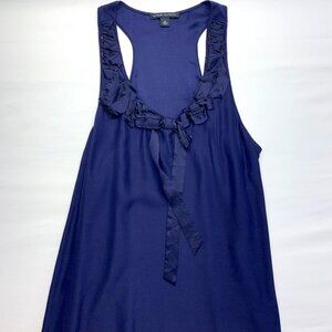 Banana Republic Women's Sleeveless Silk Top Purple Bow Medium